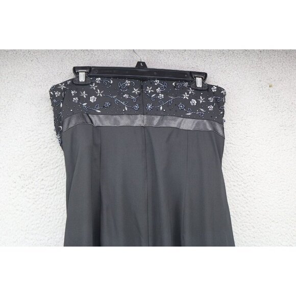 OC OC Beaded Floral Empire Waist Maxi Dress-Size 12-Whimsigoth-Side Slit - Picture 14 of 15